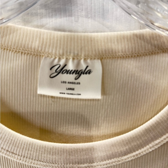 Young LA Cream Ribbed Women's Top - Picture 4 of 8